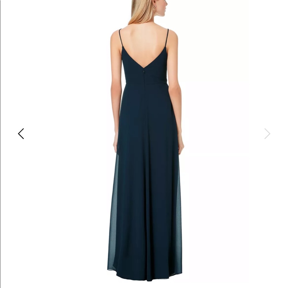 Bill Levkoff Bridesmaid Gown For Wedding Slate - Picture 2 of 7
